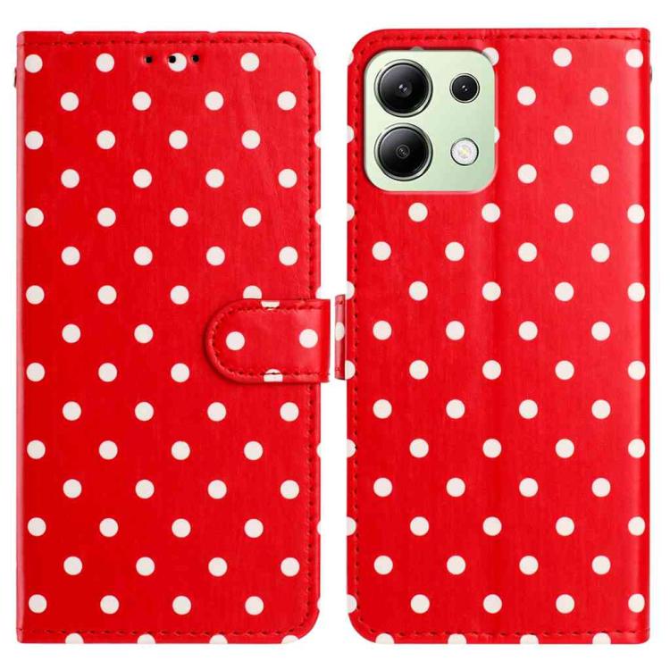 Small Dots Pattern Vegan Leather Phone Case, For Redmi Note 14 5G, For Redmi Note 14 Pro+ 5G / 14 Pro 5G, For Redmi Note 13 4G, For Redmi 13C 4G / 5G / Poco C65