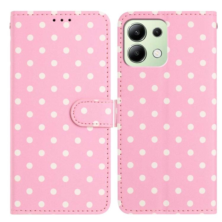 Small Dots Pattern Vegan Leather Phone Case, For Redmi Note 14 5G, For Redmi Note 14 Pro+ 5G / 14 Pro 5G, For Redmi Note 13 4G, For Redmi 13C 4G / 5G / Poco C65
