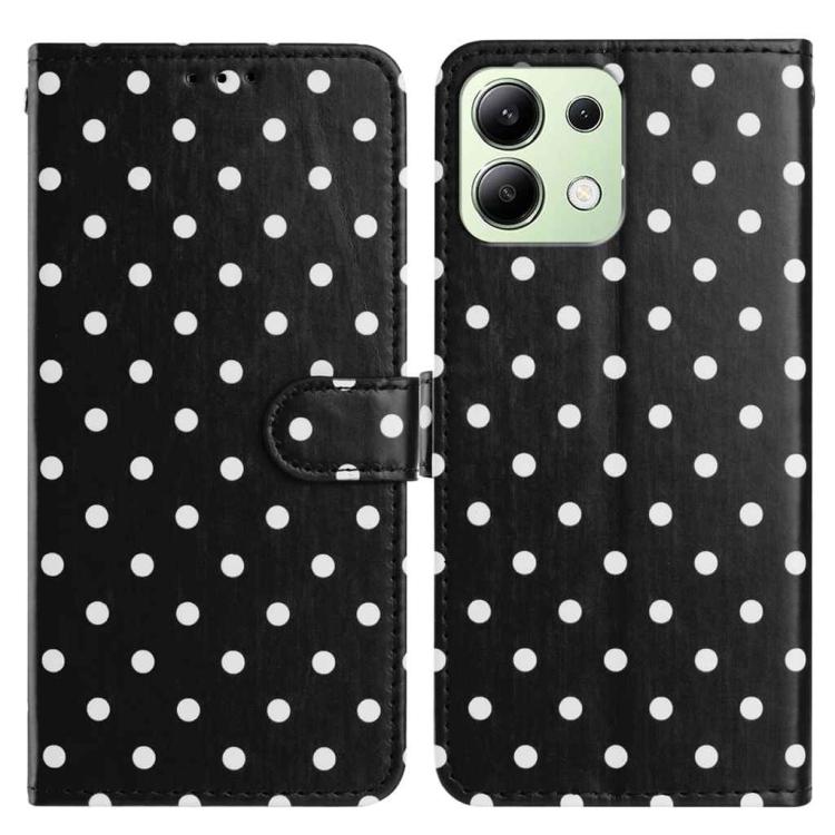 Small Dots Pattern Vegan Leather Phone Case, For Redmi Note 14 5G, For Redmi Note 14 Pro+ 5G / 14 Pro 5G, For Redmi Note 13 4G, For Redmi 13C 4G / 5G / Poco C65