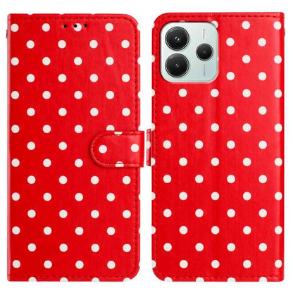 Small Dots Pattern Vegan Leather Phone Case, For Redmi Note 14 5G, For Redmi Note 14 Pro+ 5G / 14 Pro 5G, For Redmi Note 13 4G, For Redmi 13C 4G / 5G / Poco C65