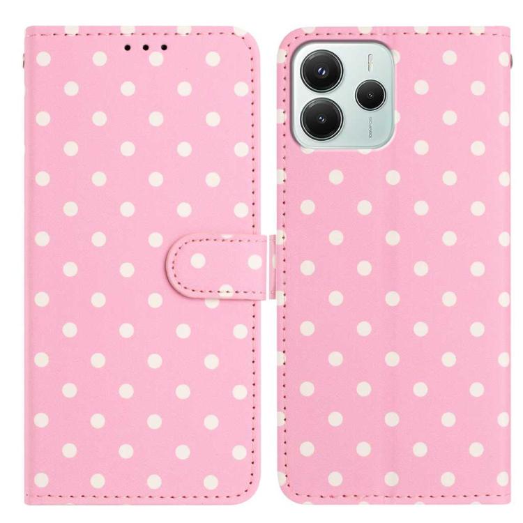 Small Dots Pattern Vegan Leather Phone Case, For Redmi Note 14 5G, For Redmi Note 14 Pro+ 5G / 14 Pro 5G, For Redmi Note 13 4G, For Redmi 13C 4G / 5G / Poco C65