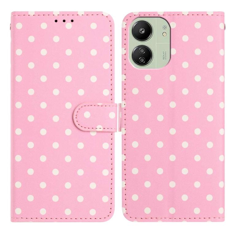 Small Dots Pattern Vegan Leather Phone Case, For Redmi Note 14 5G, For Redmi Note 14 Pro+ 5G / 14 Pro 5G, For Redmi Note 13 4G, For Redmi 13C 4G / 5G / Poco C65