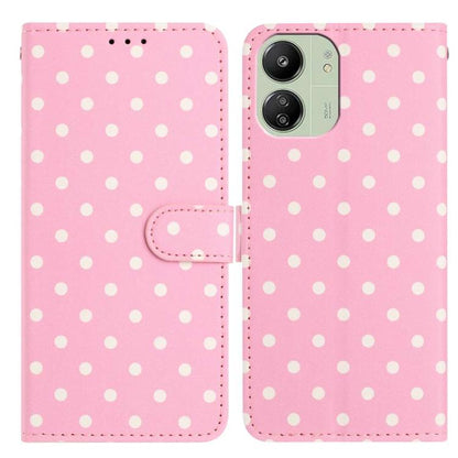 Small Dots Pattern Vegan Leather Phone Case, For Redmi Note 14 5G, For Redmi Note 14 Pro+ 5G / 14 Pro 5G, For Redmi Note 13 4G, For Redmi 13C 4G / 5G / Poco C65