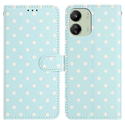 Small Dots Pattern Vegan Leather Phone Case, For Redmi Note 14 5G, For Redmi Note 14 Pro+ 5G / 14 Pro 5G, For Redmi Note 13 4G, For Redmi 13C 4G / 5G / Poco C65