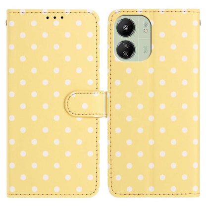 Small Dots Pattern Vegan Leather Phone Case, For Redmi Note 14 5G, For Redmi Note 14 Pro+ 5G / 14 Pro 5G, For Redmi Note 13 4G, For Redmi 13C 4G / 5G / Poco C65