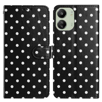 Small Dots Pattern Vegan Leather Phone Case, For Redmi Note 14 5G, For Redmi Note 14 Pro+ 5G / 14 Pro 5G, For Redmi Note 13 4G, For Redmi 13C 4G / 5G / Poco C65