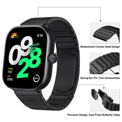 One Beads Dual-Press Butterfly Buckle Titanium Alloy Watch Band, For Xiaomi Band 10 Pro / Redmi Watch 6 / 5