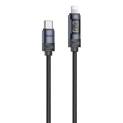 Yesido CA201 27W Type-C to 8 Pin OLED Display Charging Data Cable, Type-C to 8 Pin