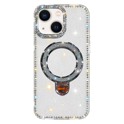 Rhinestone Glitter Kickstand Dual-side IMD Phone Case, For iPhone 13