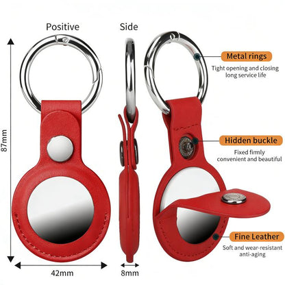 XDcase 4 Pack Vegan Leather Protective Case with Metal Ring, Leather Case Kit