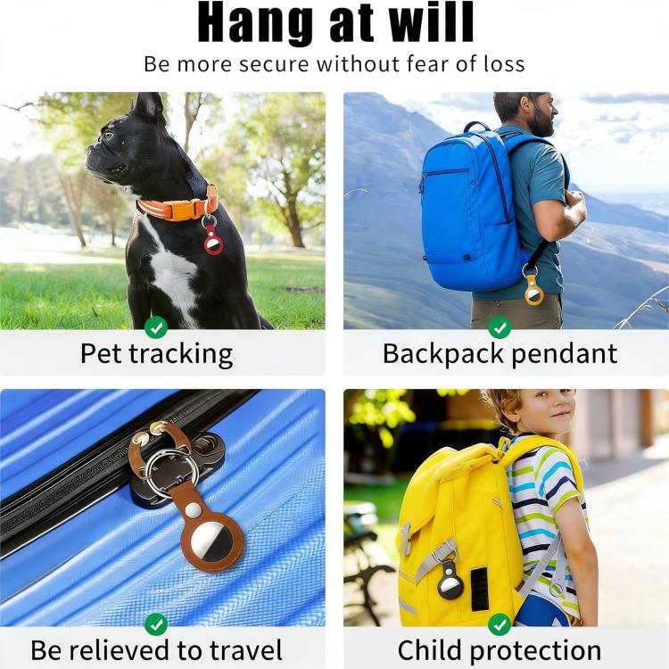 XDcase 4 Pack Vegan Leather Protective Case with Metal Ring, Leather Case Kit