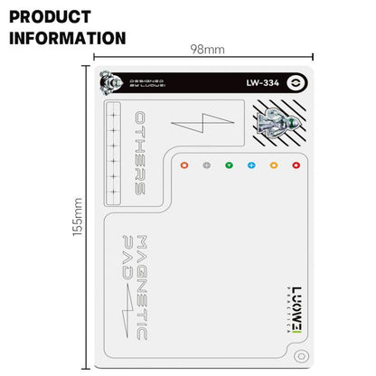 LUOWEI LW-334 Larger Size Double-Sided Magnetic Screw Storage Pad