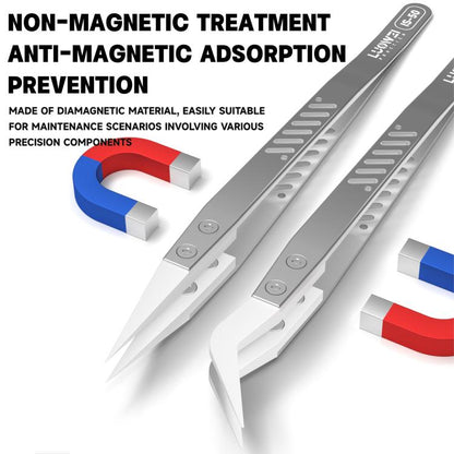 LUOWEI High-Temperature Resistant Insulating Non-Magnetic Tweezers, IS-50, IS-60