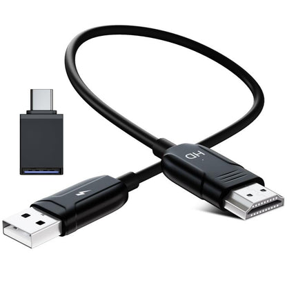 USB-A to HDMI HD Screen Mirroring Cable Wireless Screen Mirroring Converter Cable with Adapter, 70cm