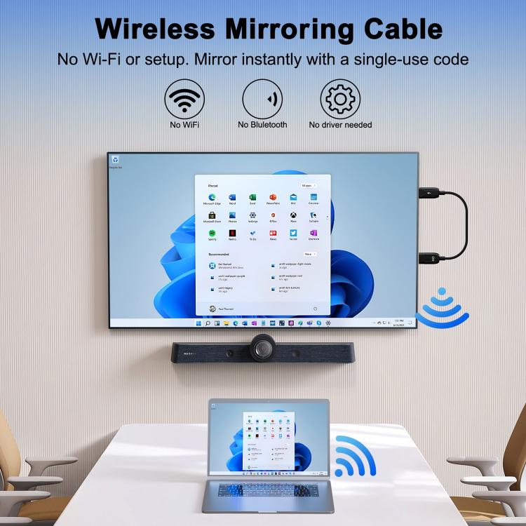USB-A to HDMI HD Screen Mirroring Cable Wireless Screen Mirroring Converter Cable with Adapter, 70cm