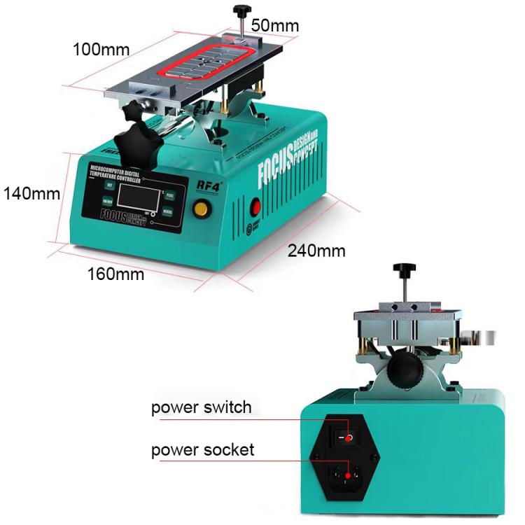 RF4 FREEDOM 7 inch 360 Rotating Powerful Vacuum LCD Separator Machine, EU Plug, US Plug