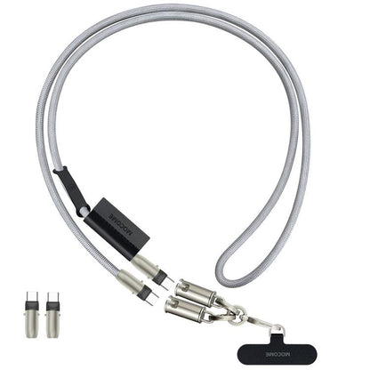 MOCOME W3 Type-C to Type-C Multifunctional Charging Cable Adjustable Crossbody Phone Lanyard
