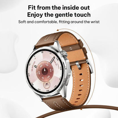 xDfind Composite Cowhide Texture Vegan Leather Watch Band, 18mm For Huawei Watch GT 6 41mm, 20mm, 22mm