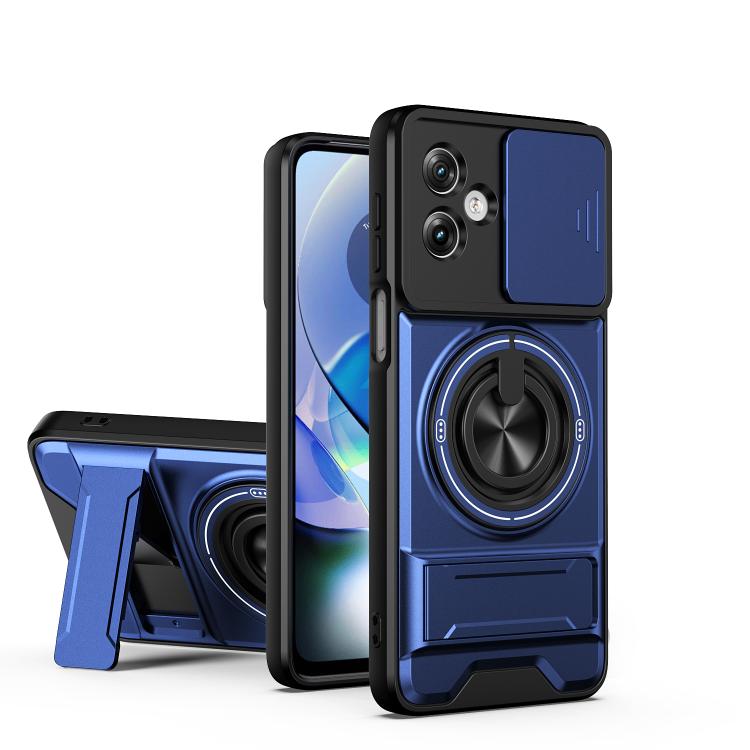 Lens Sliding Window Multifunctional Magnetic Shockproof Phone Case, For Motorola Moto G85, For Motorola Moto G24, For Motorola Moto G34 5G, For Motorola Moto G54 5G, For Motorola Edge 40 Neo 5G, For Motorola Moto G73 5G, For Motorola Moto G53 5G       ...