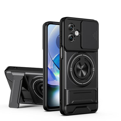 Lens Sliding Window Multifunctional Magnetic Shockproof Phone Case, For Motorola Moto G85, For Motorola Moto G24, For Motorola Moto G34 5G, For Motorola Moto G54 5G, For Motorola Edge 40 Neo 5G, For Motorola Moto G73 5G, For Motorola Moto G53 5G       ...
