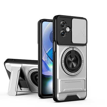 Lens Sliding Window Multifunctional Magnetic Shockproof Phone Case, For Motorola Moto G85, For Motorola Moto G24, For Motorola Moto G34 5G, For Motorola Moto G54 5G, For Motorola Edge 40 Neo 5G, For Motorola Moto G73 5G, For Motorola Moto G53 5G       ...