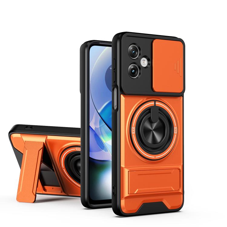 Lens Sliding Window Multifunctional Magnetic Shockproof Phone Case, For Motorola Moto G85, For Motorola Moto G24, For Motorola Moto G34 5G, For Motorola Moto G54 5G, For Motorola Edge 40 Neo 5G, For Motorola Moto G73 5G, For Motorola Moto G53 5G       ...