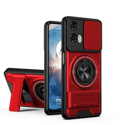 Lens Sliding Window Multifunctional Magnetic Shockproof Phone Case, For Motorola Moto G85, For Motorola Moto G24, For Motorola Moto G34 5G, For Motorola Moto G54 5G, For Motorola Edge 40 Neo 5G, For Motorola Moto G73 5G, For Motorola Moto G53 5G       ...