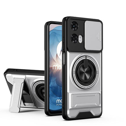 Lens Sliding Window Multifunctional Magnetic Shockproof Phone Case, For Motorola Moto G85, For Motorola Moto G24, For Motorola Moto G34 5G, For Motorola Moto G54 5G, For Motorola Edge 40 Neo 5G, For Motorola Moto G73 5G, For Motorola Moto G53 5G       ...