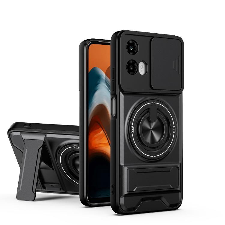 Lens Sliding Window Multifunctional Magnetic Shockproof Phone Case, For Motorola Moto G85, For Motorola Moto G24, For Motorola Moto G34 5G, For Motorola Moto G54 5G, For Motorola Edge 40 Neo 5G, For Motorola Moto G73 5G, For Motorola Moto G53 5G       ...