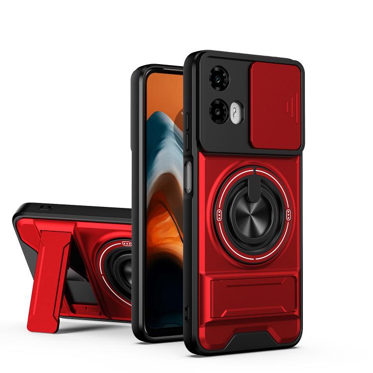 Lens Sliding Window Multifunctional Magnetic Shockproof Phone Case, For Motorola Moto G85, For Motorola Moto G24, For Motorola Moto G34 5G, For Motorola Moto G54 5G, For Motorola Edge 40 Neo 5G, For Motorola Moto G73 5G, For Motorola Moto G53 5G       ...