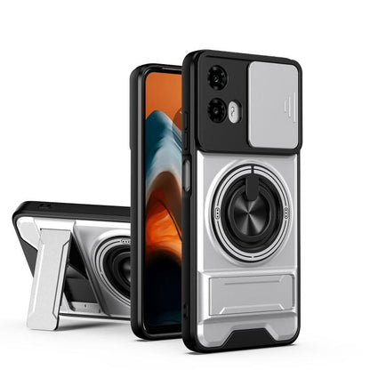 Lens Sliding Window Multifunctional Magnetic Shockproof Phone Case, For Motorola Moto G85, For Motorola Moto G24, For Motorola Moto G34 5G, For Motorola Moto G54 5G, For Motorola Edge 40 Neo 5G, For Motorola Moto G73 5G, For Motorola Moto G53 5G       ...