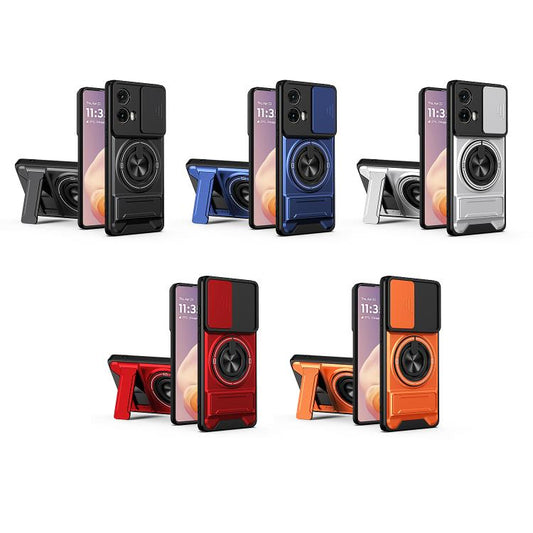 Lens Sliding Window Multifunctional Magnetic Shockproof Phone Case, For Motorola Moto G85, For Motorola Moto G24, For Motorola Moto G34 5G, For Motorola Moto G54 5G, For Motorola Edge 40 Neo 5G, For Motorola Moto G73 5G, For Motorola Moto G53 5G       ...