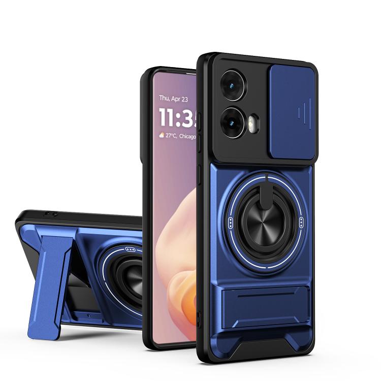 Lens Sliding Window Multifunctional Magnetic Shockproof Phone Case, For Motorola Moto G85, For Motorola Moto G24, For Motorola Moto G34 5G, For Motorola Moto G54 5G, For Motorola Edge 40 Neo 5G, For Motorola Moto G73 5G, For Motorola Moto G53 5G       ...