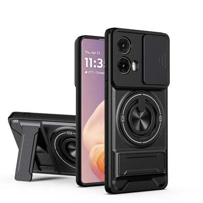 Lens Sliding Window Multifunctional Magnetic Shockproof Phone Case, For Motorola Moto G85, For Motorola Moto G24, For Motorola Moto G34 5G, For Motorola Moto G54 5G, For Motorola Edge 40 Neo 5G, For Motorola Moto G73 5G, For Motorola Moto G53 5G       ...