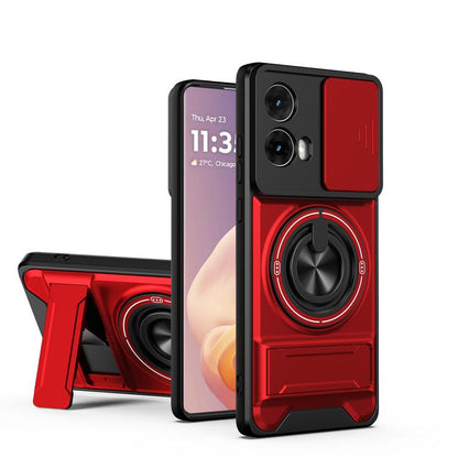 Lens Sliding Window Multifunctional Magnetic Shockproof Phone Case, For Motorola Moto G85, For Motorola Moto G24, For Motorola Moto G34 5G, For Motorola Moto G54 5G, For Motorola Edge 40 Neo 5G, For Motorola Moto G73 5G, For Motorola Moto G53 5G       ...