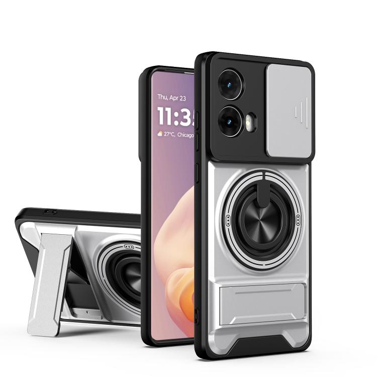 Lens Sliding Window Multifunctional Magnetic Shockproof Phone Case, For Motorola Moto G85, For Motorola Moto G24, For Motorola Moto G34 5G, For Motorola Moto G54 5G, For Motorola Edge 40 Neo 5G, For Motorola Moto G73 5G, For Motorola Moto G53 5G       ...