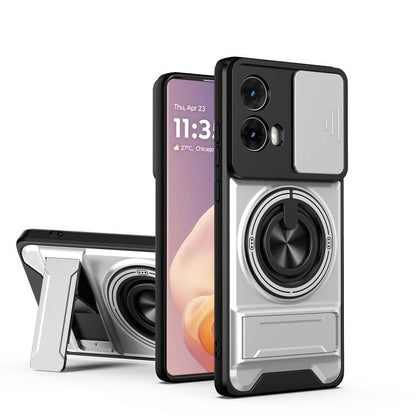Lens Sliding Window Multifunctional Magnetic Shockproof Phone Case, For Motorola Moto G85, For Motorola Moto G24, For Motorola Moto G34 5G, For Motorola Moto G54 5G, For Motorola Edge 40 Neo 5G, For Motorola Moto G73 5G, For Motorola Moto G53 5G       ...