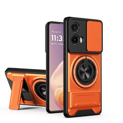 Lens Sliding Window Multifunctional Magnetic Shockproof Phone Case, For Motorola Moto G85, For Motorola Moto G24, For Motorola Moto G34 5G, For Motorola Moto G54 5G, For Motorola Edge 40 Neo 5G, For Motorola Moto G73 5G, For Motorola Moto G53 5G       ...