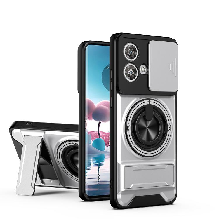 Lens Sliding Window Multifunctional Magnetic Shockproof Phone Case, For Motorola Moto G85, For Motorola Moto G24, For Motorola Moto G34 5G, For Motorola Moto G54 5G, For Motorola Edge 40 Neo 5G, For Motorola Moto G73 5G, For Motorola Moto G53 5G       ...
