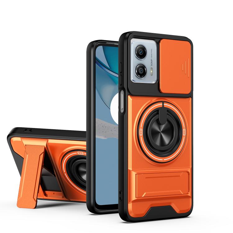 Lens Sliding Window Multifunctional Magnetic Shockproof Phone Case, For Motorola Moto G85, For Motorola Moto G24, For Motorola Moto G34 5G, For Motorola Moto G54 5G, For Motorola Edge 40 Neo 5G, For Motorola Moto G73 5G, For Motorola Moto G53 5G       ...