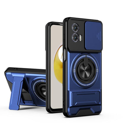 Lens Sliding Window Multifunctional Magnetic Shockproof Phone Case, For Motorola Moto G85, For Motorola Moto G24, For Motorola Moto G34 5G, For Motorola Moto G54 5G, For Motorola Edge 40 Neo 5G, For Motorola Moto G73 5G, For Motorola Moto G53 5G       ...