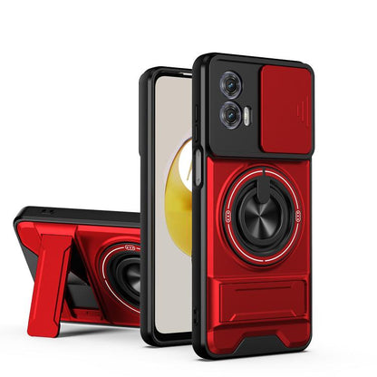 Lens Sliding Window Multifunctional Magnetic Shockproof Phone Case, For Motorola Moto G85, For Motorola Moto G24, For Motorola Moto G34 5G, For Motorola Moto G54 5G, For Motorola Edge 40 Neo 5G, For Motorola Moto G73 5G, For Motorola Moto G53 5G       ...