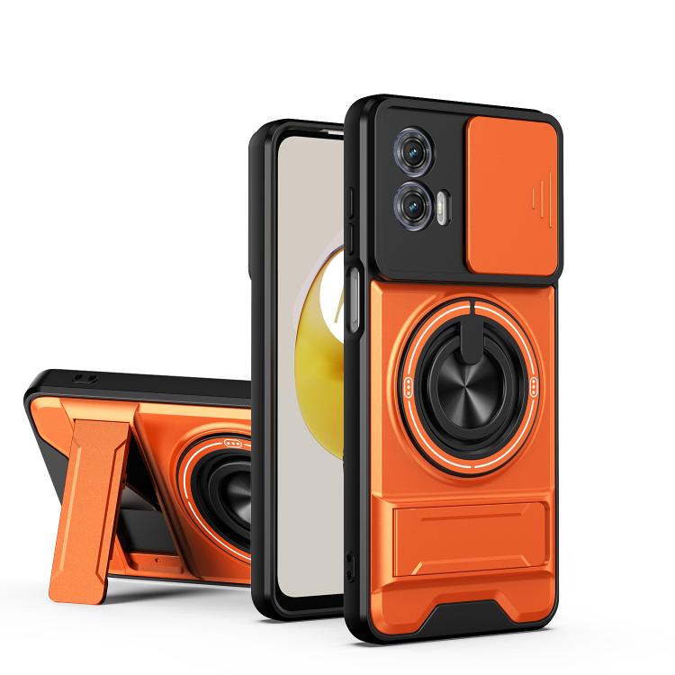 Lens Sliding Window Multifunctional Magnetic Shockproof Phone Case, For Motorola Moto G85, For Motorola Moto G24, For Motorola Moto G34 5G, For Motorola Moto G54 5G, For Motorola Edge 40 Neo 5G, For Motorola Moto G73 5G, For Motorola Moto G53 5G       ...