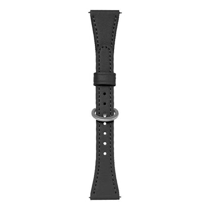 xDfind Flat-head Horseshoe Buckle Vegan Leather Watch Band, 18mm