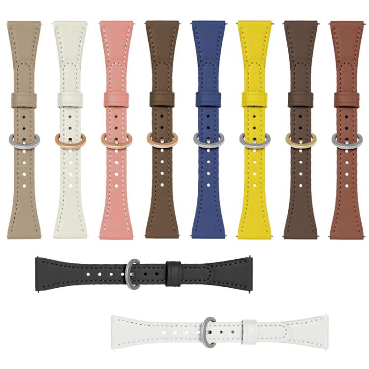 xDfind Flat-head Horseshoe Buckle Vegan Leather Watch Band, 18mm