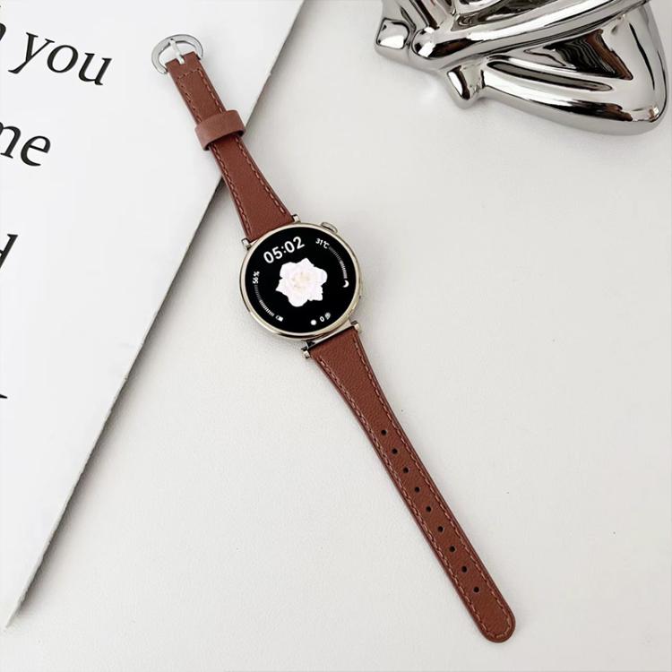 xDfind Flat-head Horseshoe Buckle Vegan Leather Watch Band, 18mm