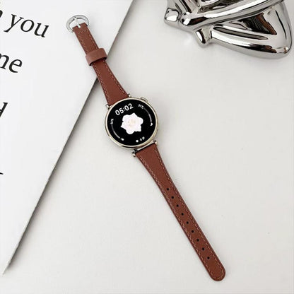 xDfind Flat-head Horseshoe Buckle Vegan Leather Watch Band, 18mm