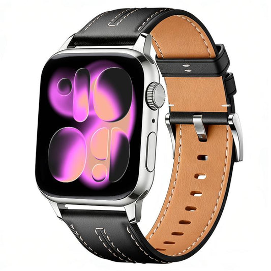 Pasek do zegarka xDfind z kompozytowej skóry bydlęcej z fakturą wegańskiej skóry, do zegarka Apple Watch 42 / 44 / 45 / 46 / 49 mm