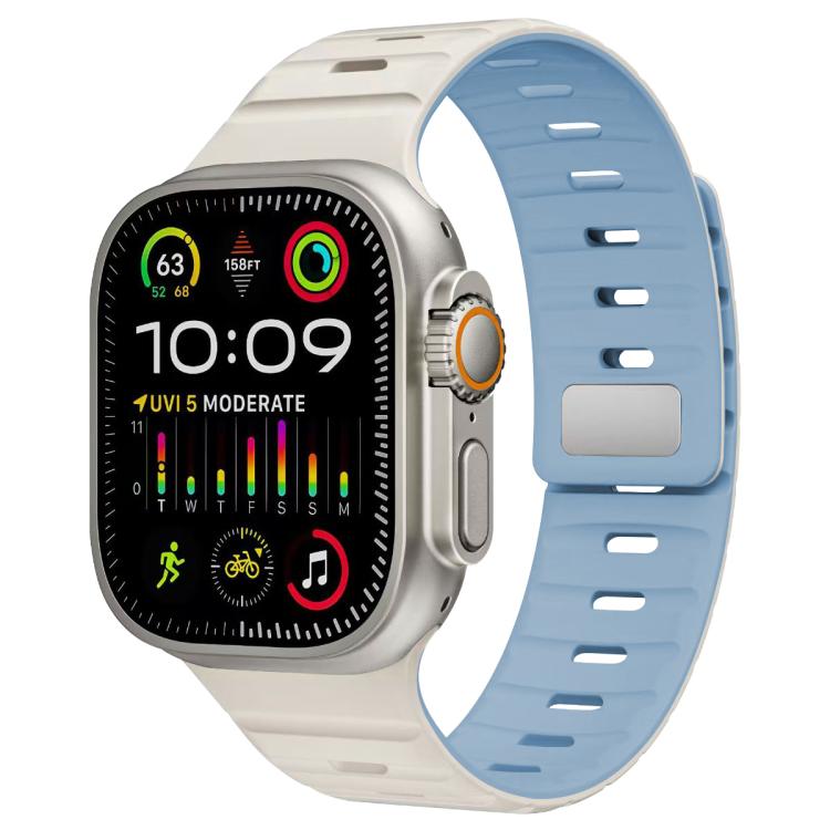 Bracelet de montre en silicone à boucle magnétique xDfind Norman, pour Apple Watch 42 / 44 / 45 / 46 / 49mm, pour Apple Watch 38 / 40 / 41 / S11 42mm