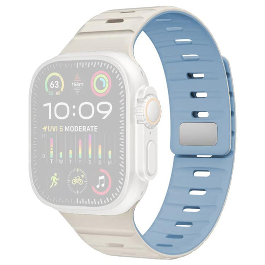 Pasek silikonowy xDfind z magnetyczną klamrą Norman Buckle do zegarka Apple Watch 42 / 44 / 45 / 46 / 49 mm, do zegarka Apple Watch 38 / 40 / 41 / S11 42 mm